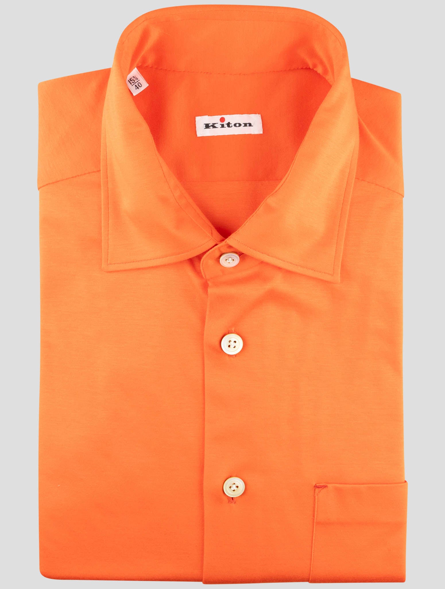 Kiton Orange Cotton Shirt