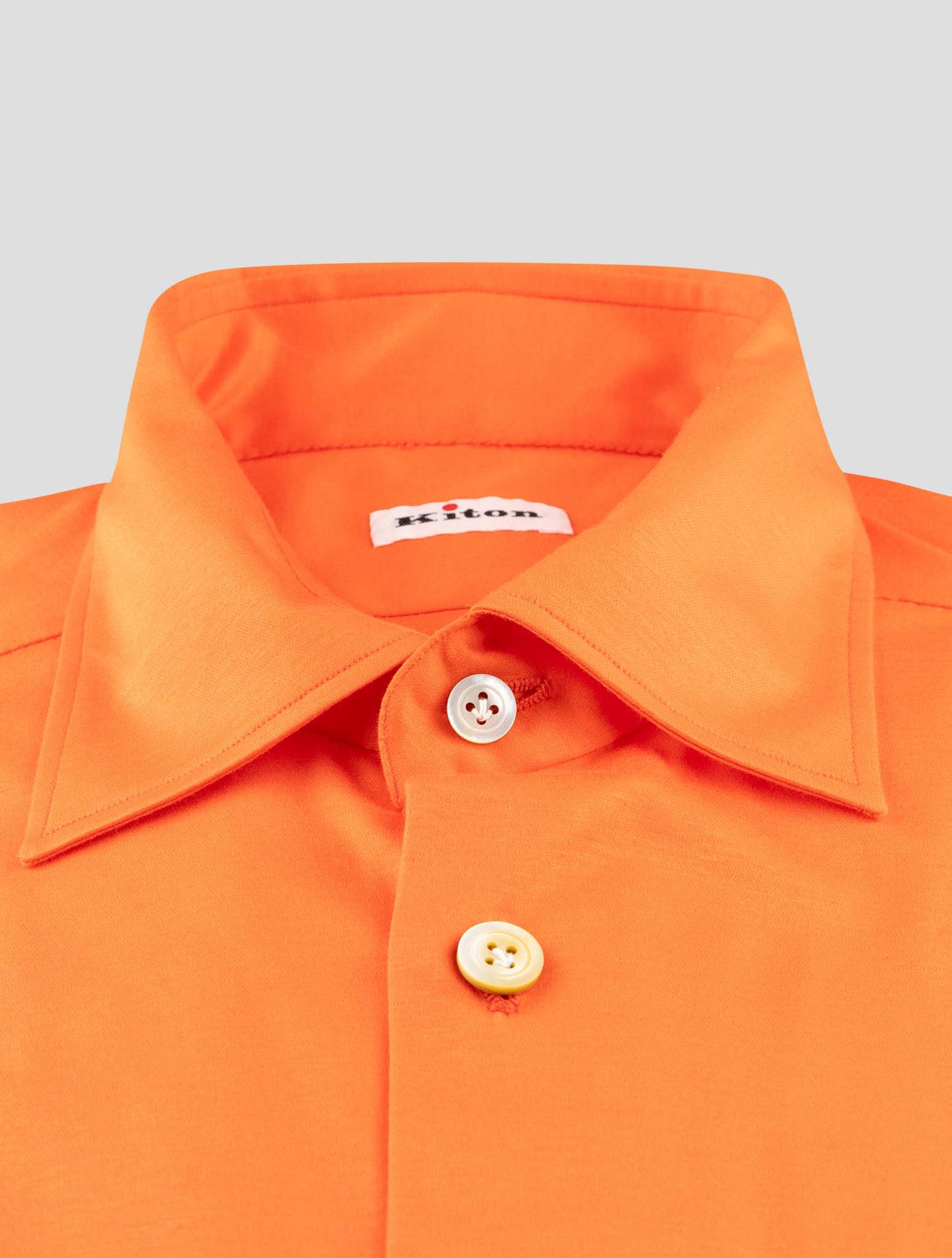 Kiton Orange Cotton Shirt