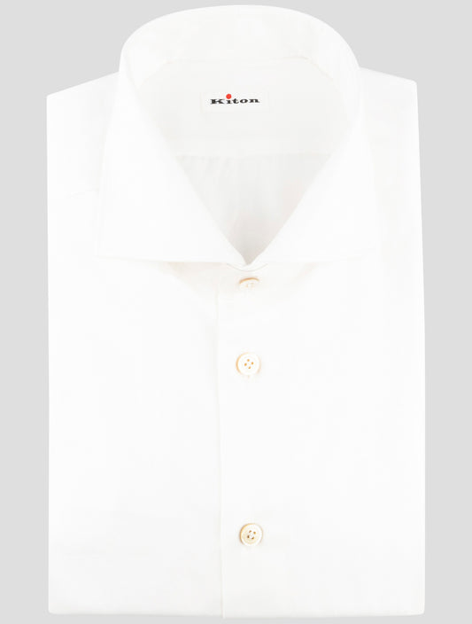 Kiton White Cotton Shirt