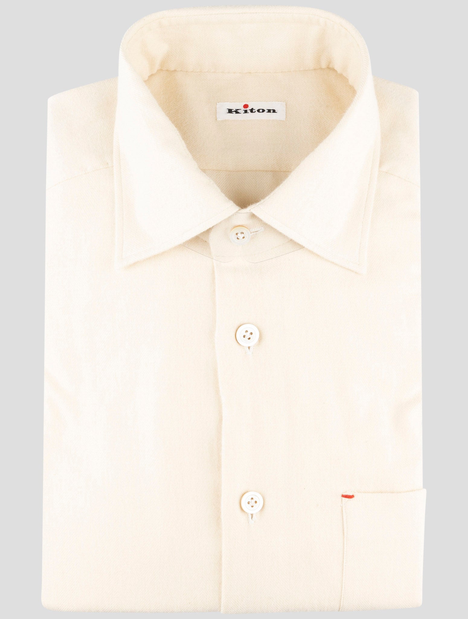 Kiton Beige Cotton Shirt