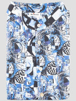 Kiton Blue Cotton Shirt