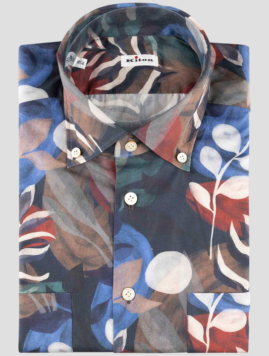 Kiton Multicolor Cotton Shirt