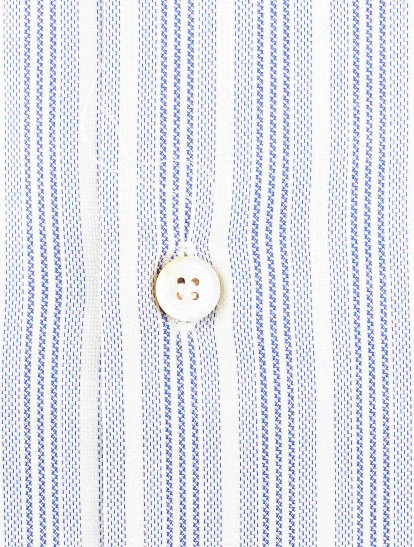 Kiton Blue White Cotton Shirt