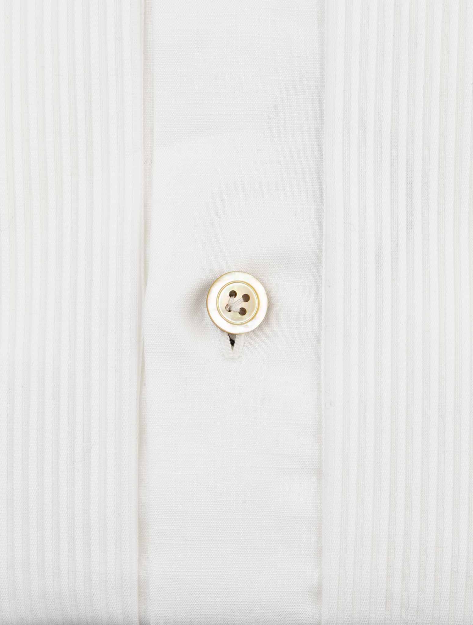 Kiton White Cotton Linen Shirt