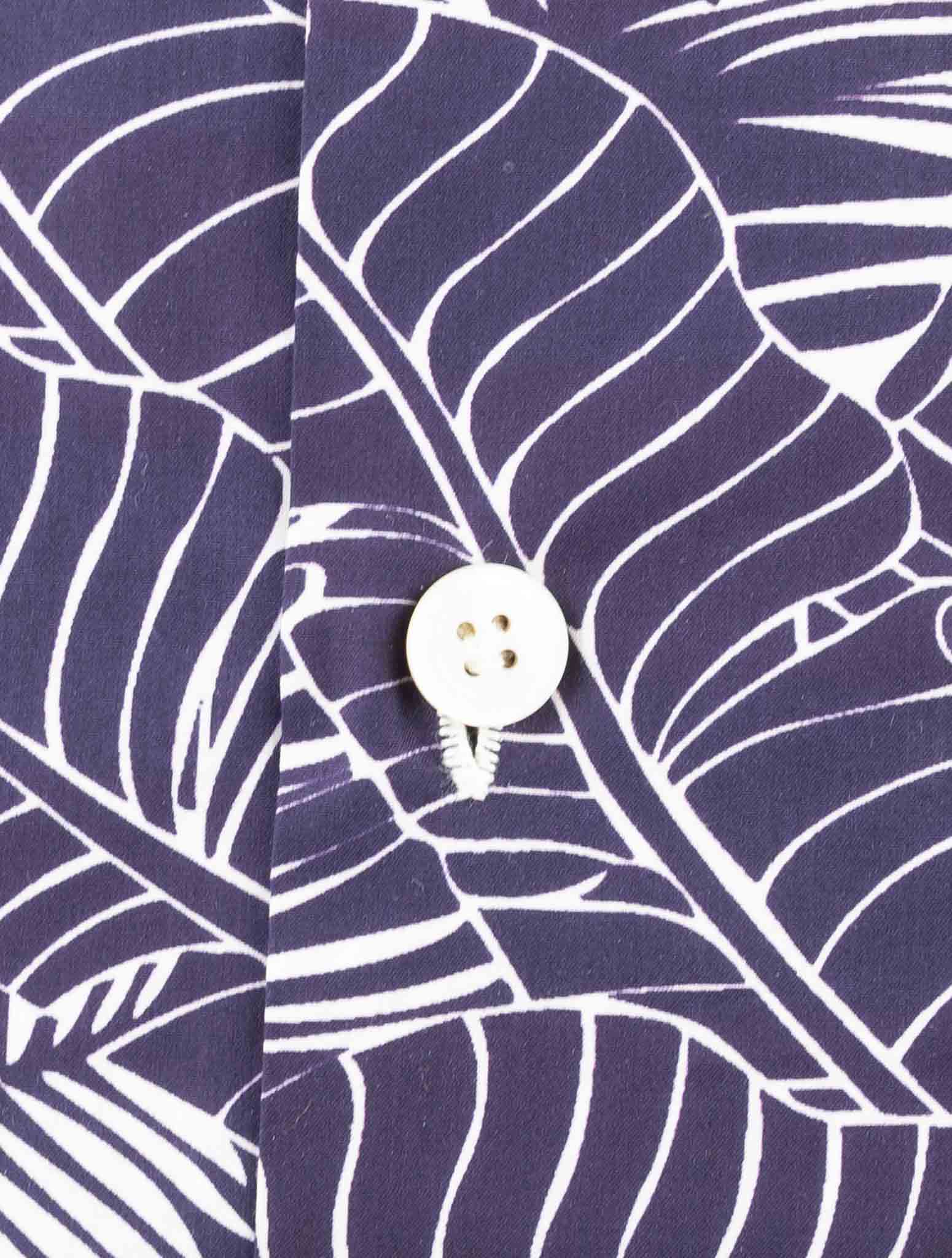 Kiton Blue White Cotton Shirt