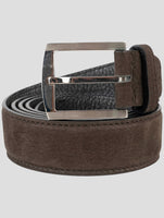 Kiton Brown Leather Suede Belt
