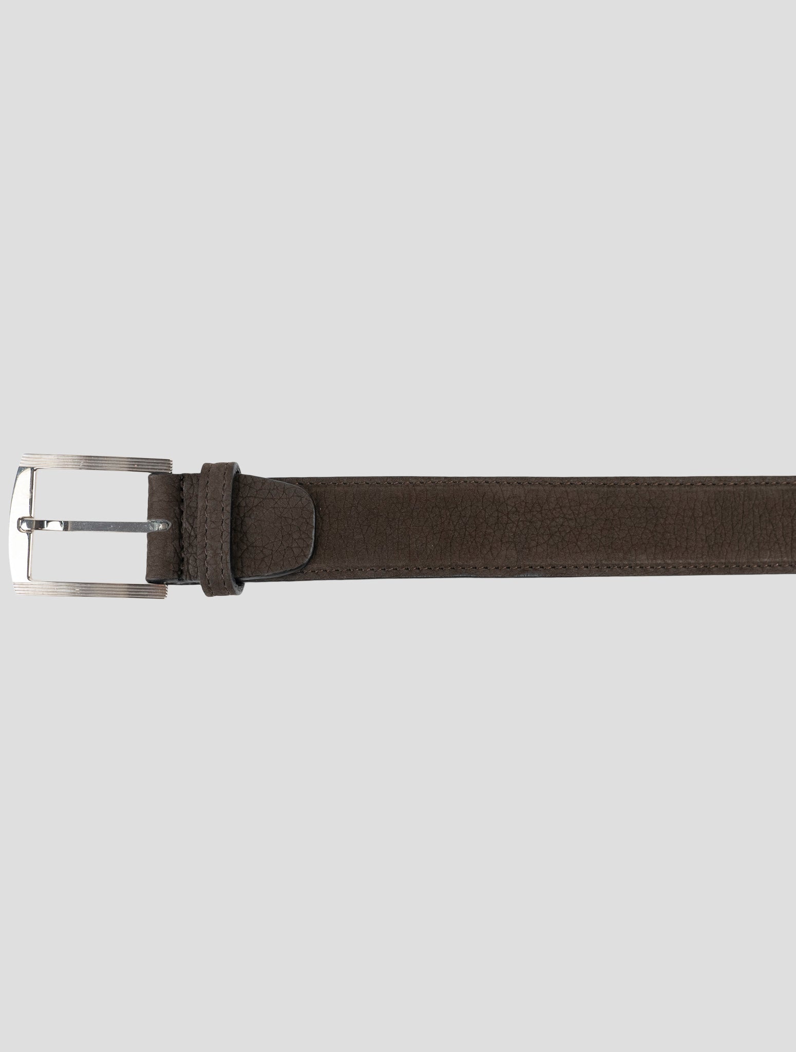 Kiton Brown Leather Suede Belt