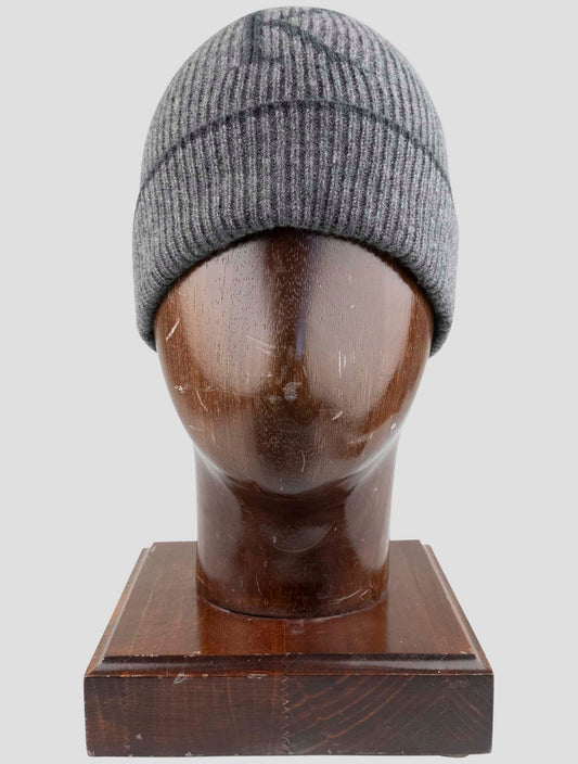 Kiton Gray Cashmere Beanie Hat