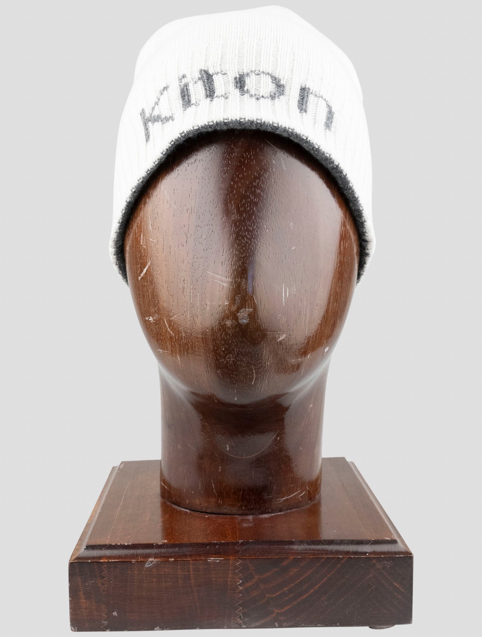 Kiton White Cashmere Beanie Hat