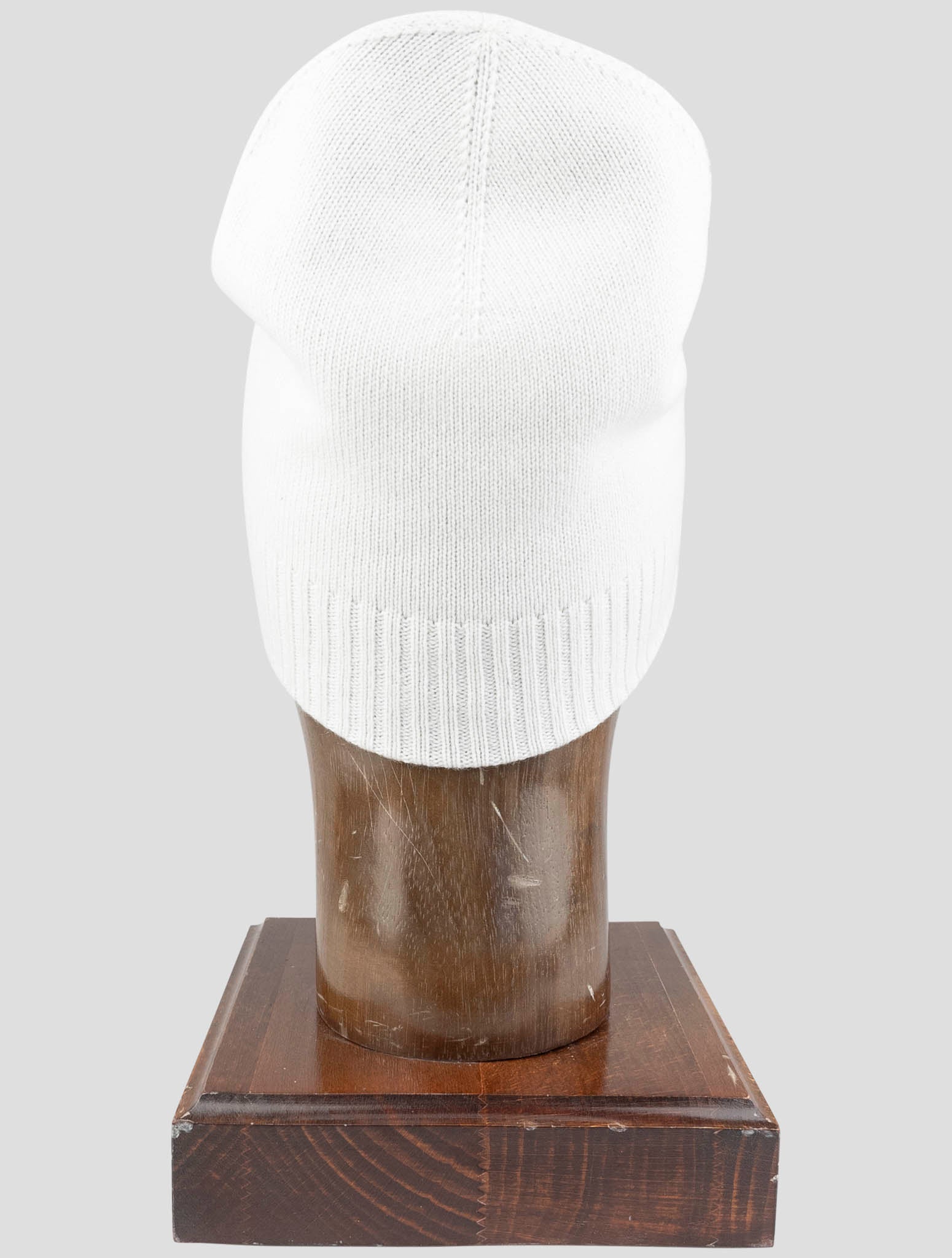 Kiton White Cashmere Beanie Hat