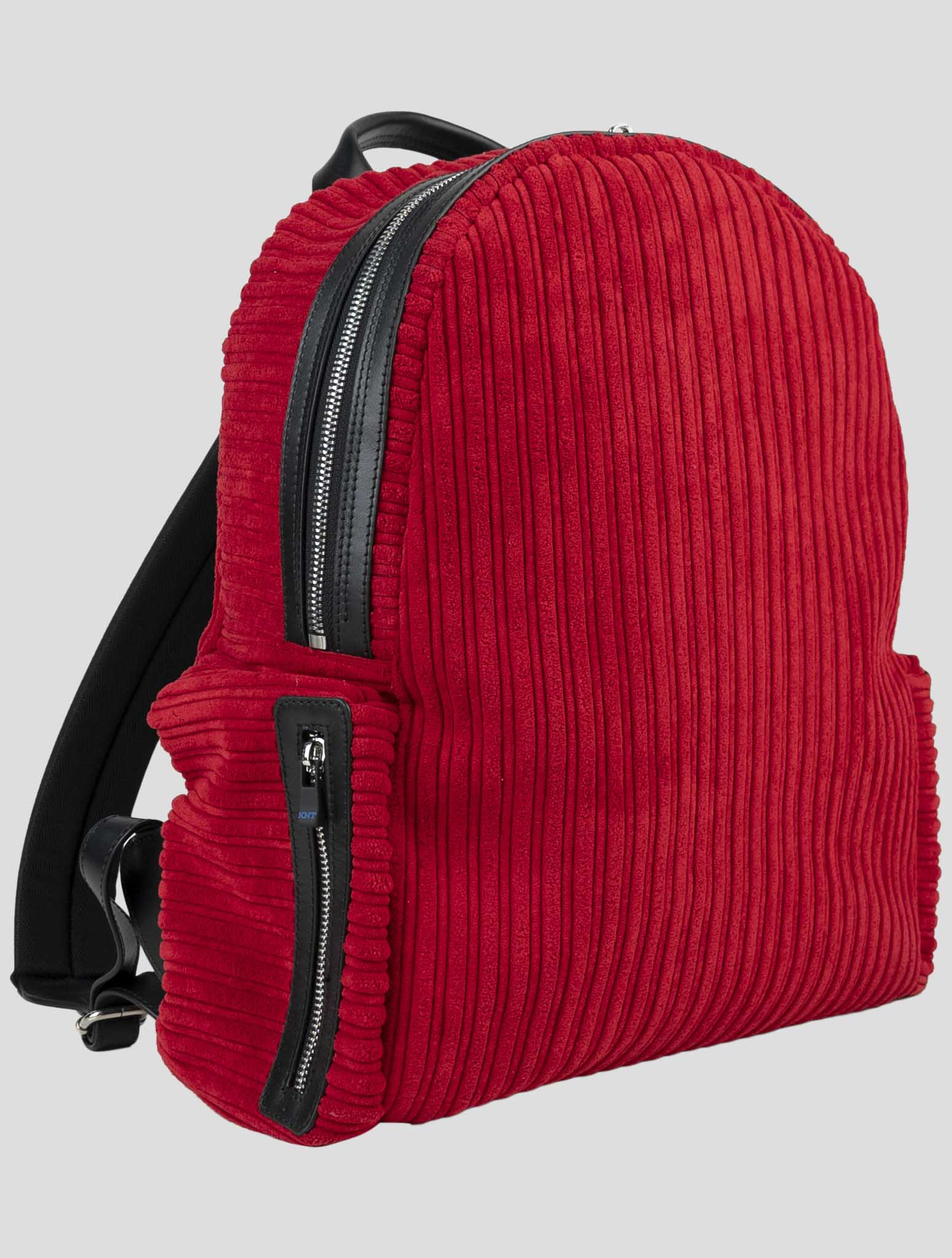 Kiton Red Pl Ea Velvet Backpack
