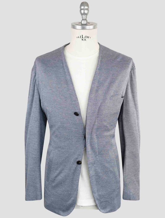 Kiton Knt Gray Cotton Cashmere Silk Suit