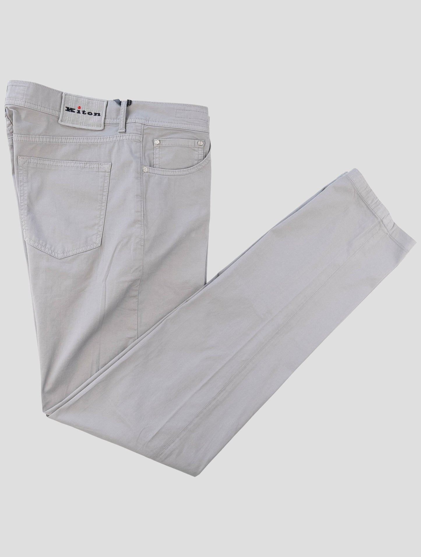 Kiton Gray Cotton Ea Jeans