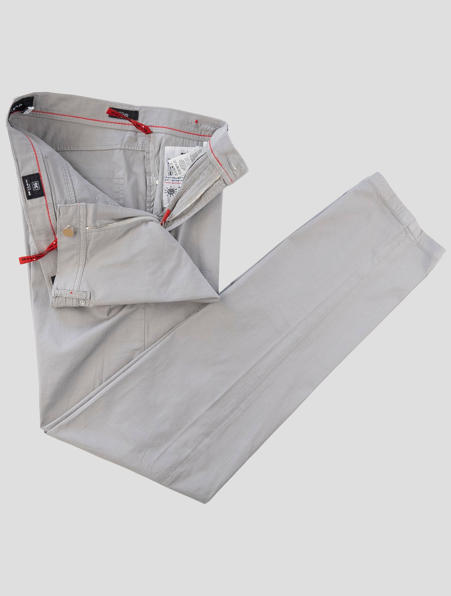 Kiton Gray Cotton Ea Jeans