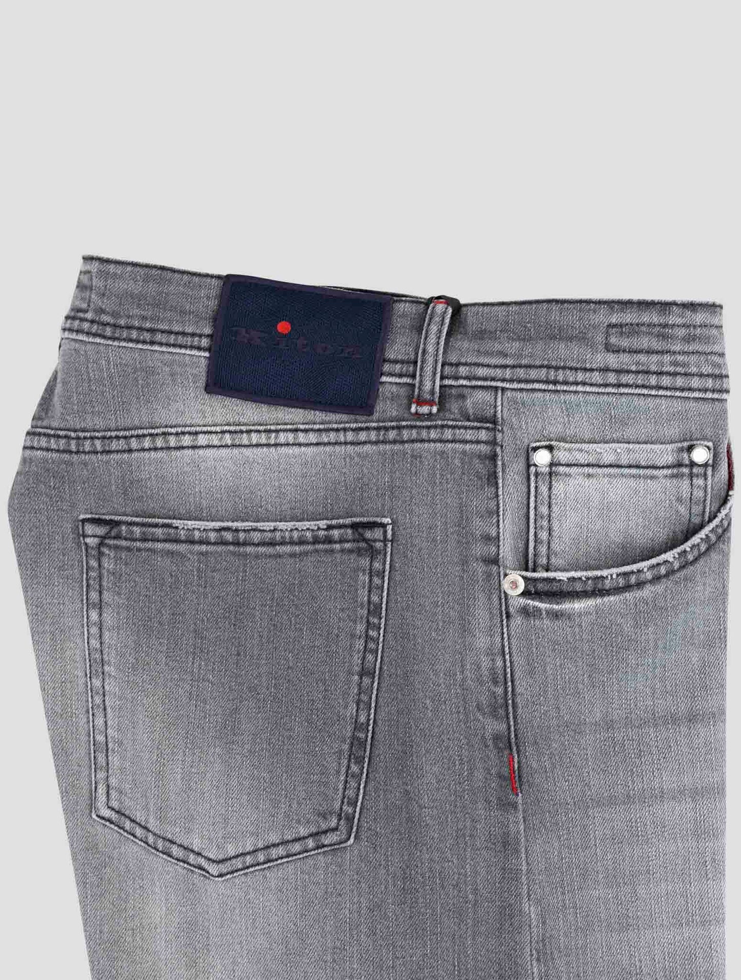 Kiton Gray Cotton Ea Jeans
