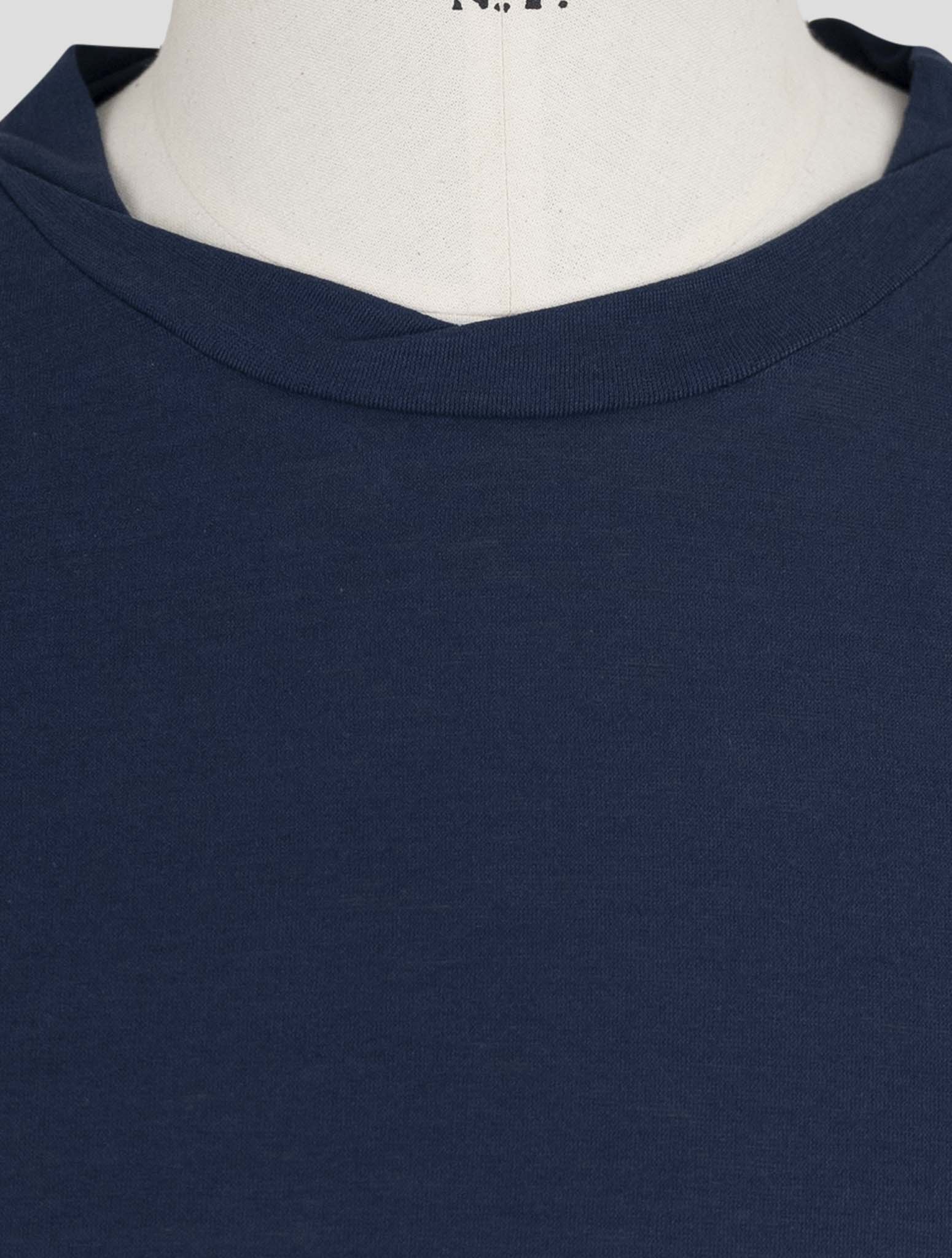 Kiton Knt Blue Cotton T-Shirt