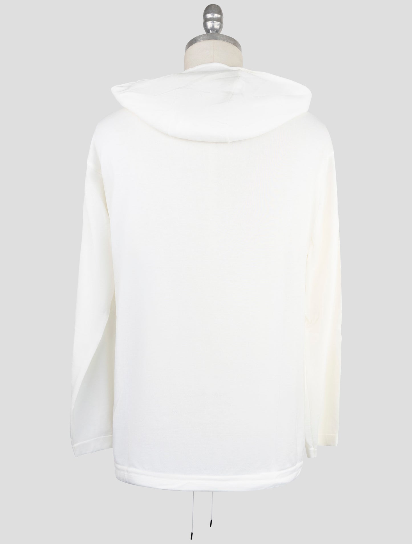 Kiton Knt White Cotton Sweater Hoodie