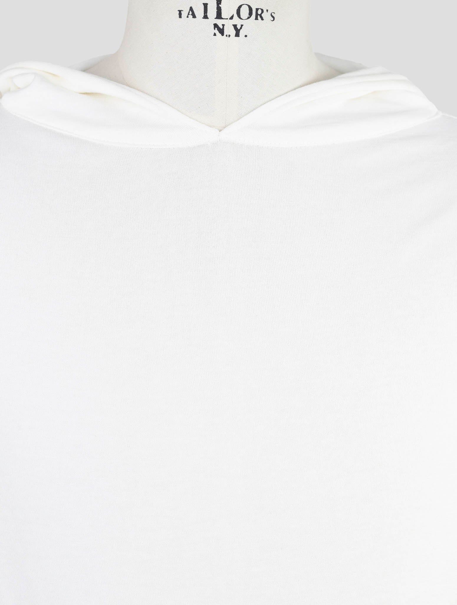 Kiton Knt White Cotton Sweater Hoodie