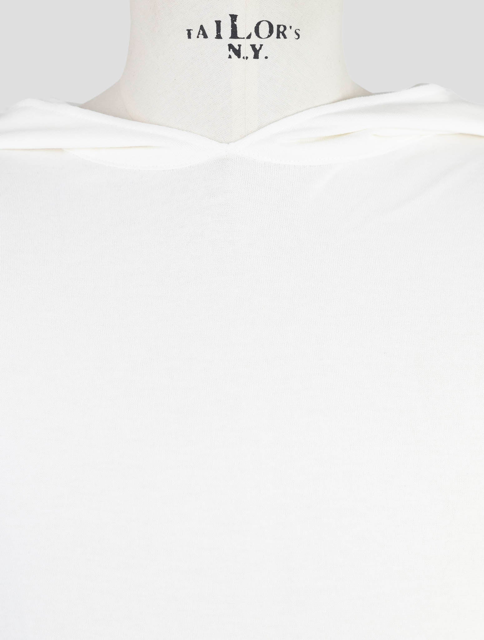 Kiton Knt White Cotton Sweater Hoodie