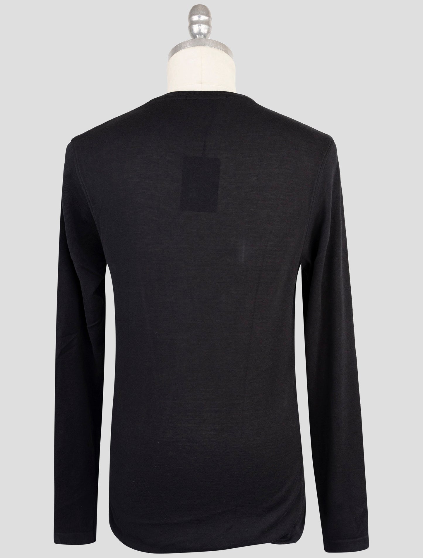 Kiton Knt Black Cotton Sweater Crewneck