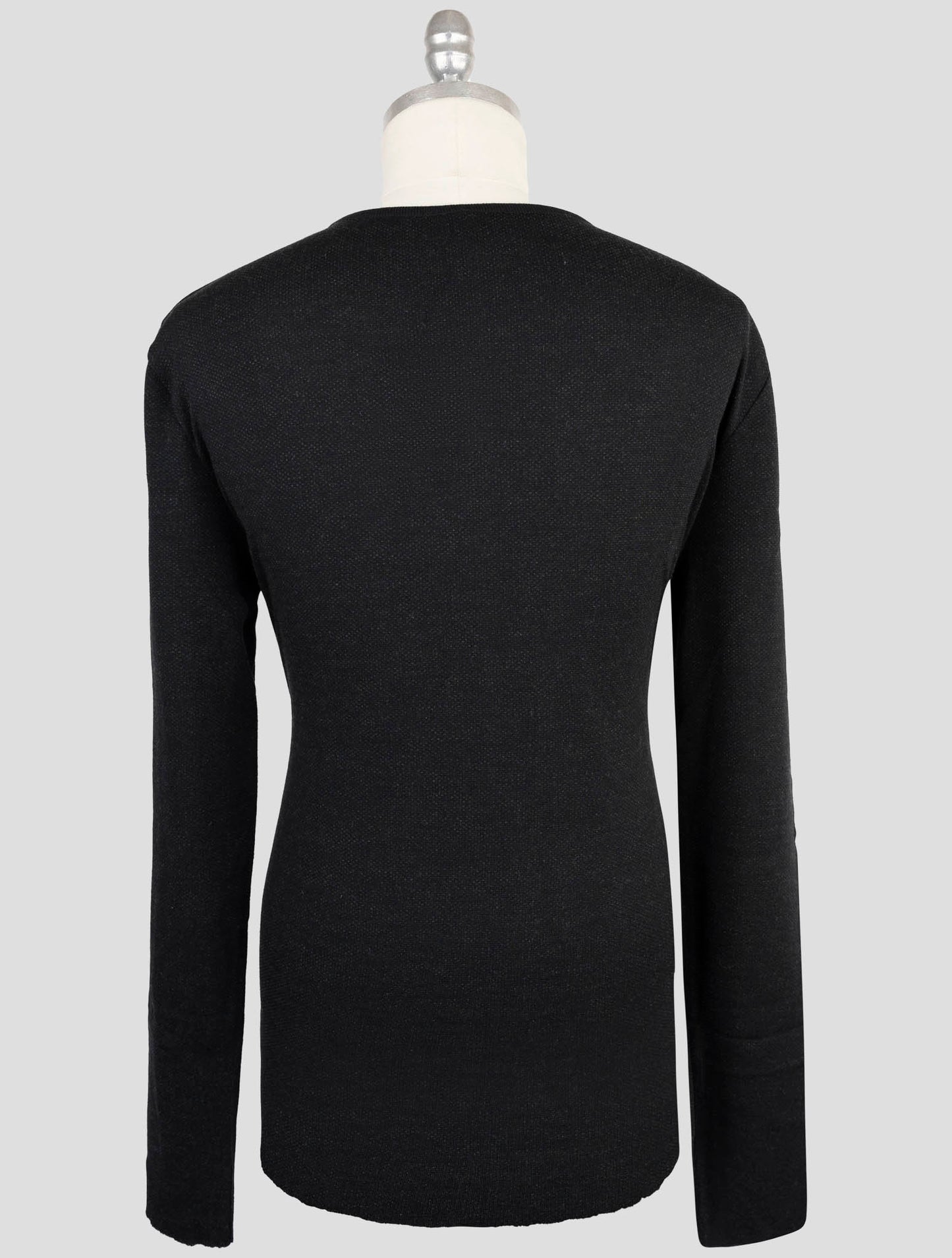 Kiton Knt Dark Gray Wool Cashmere Sweater Crewneck