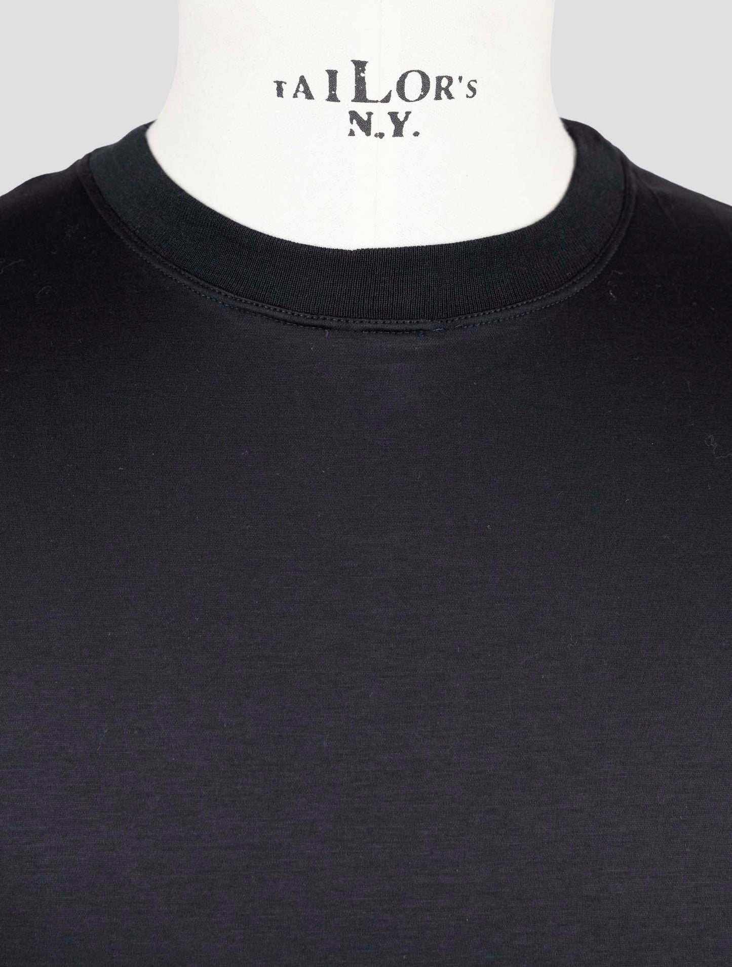 Kiton Black Cotton T-Shirt