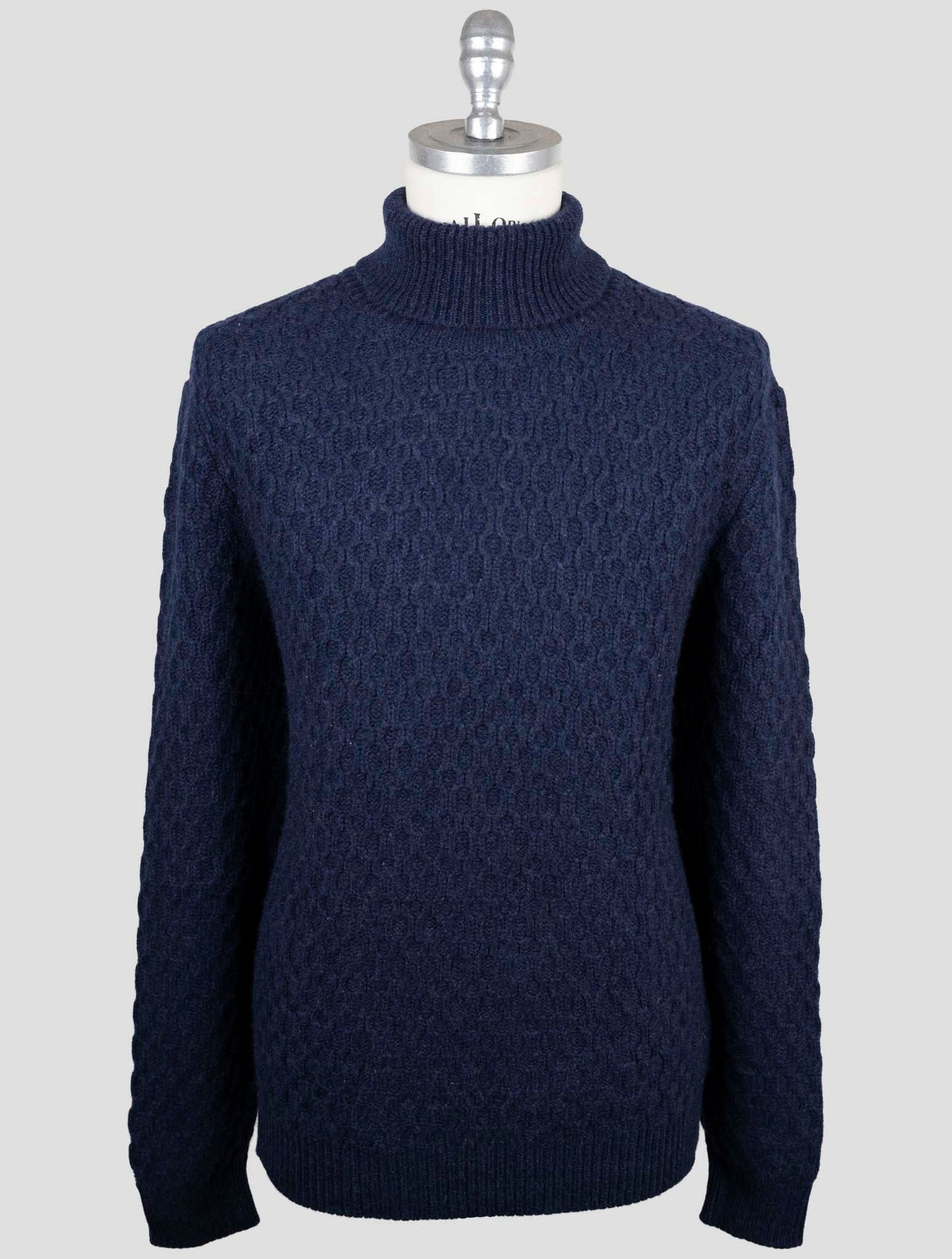 Kiton Blue Cashmere Sweater Turtleneck