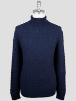 Kiton Blue Cashmere Sweater Turtleneck
