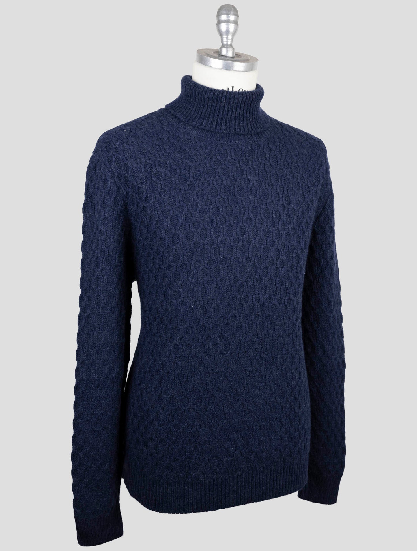 Kiton Blue Cashmere Sweater Turtleneck