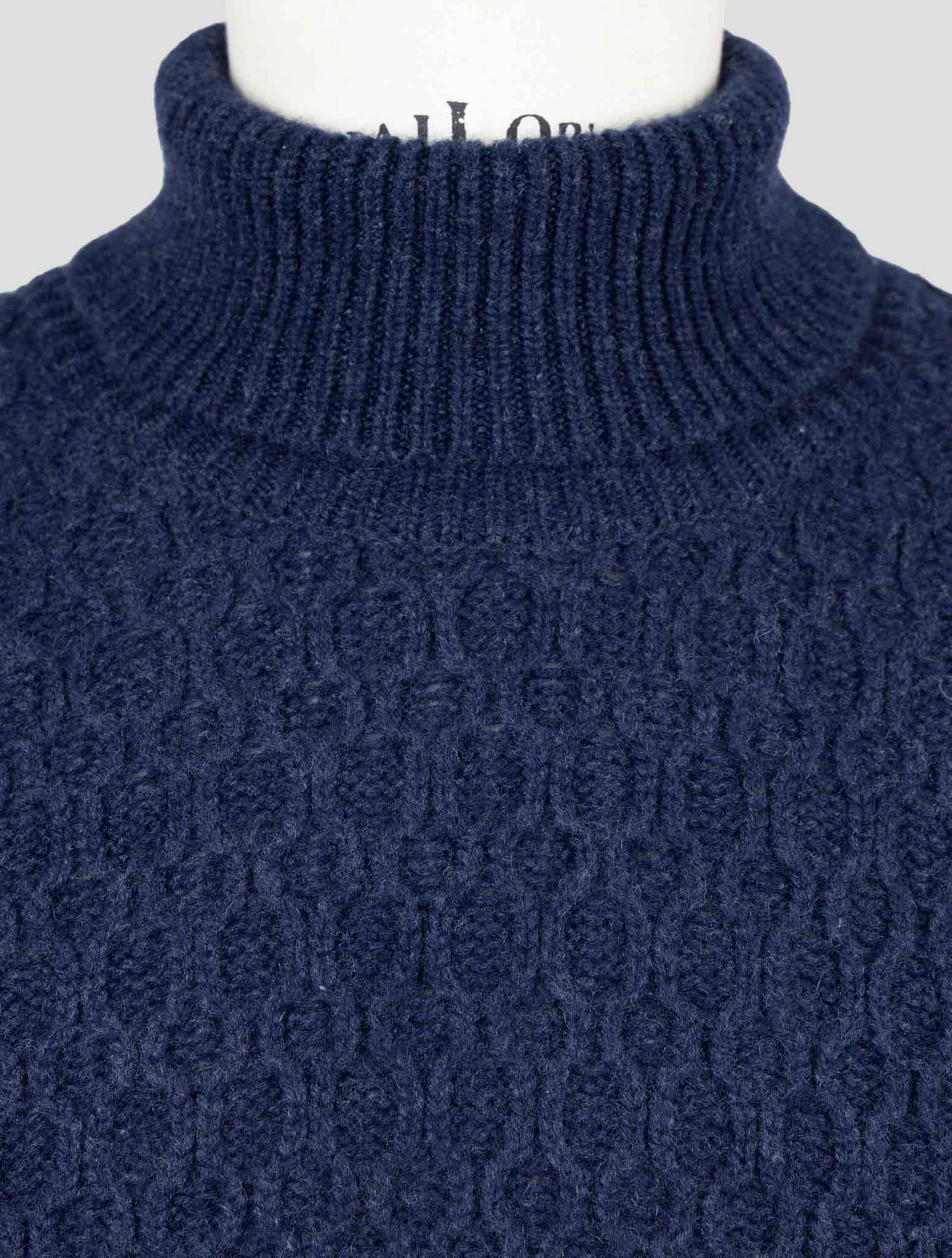Kiton Blue Cashmere Sweater Turtleneck