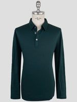 Kiton Green Cotton Cashmere Sweater Polo