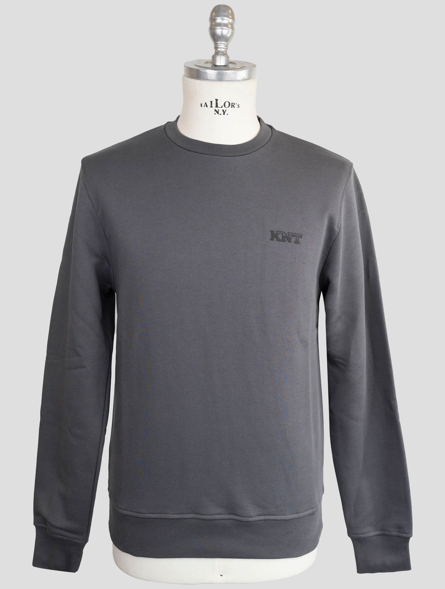 Kiton Knt Gray Cotton Sweater Crewneck