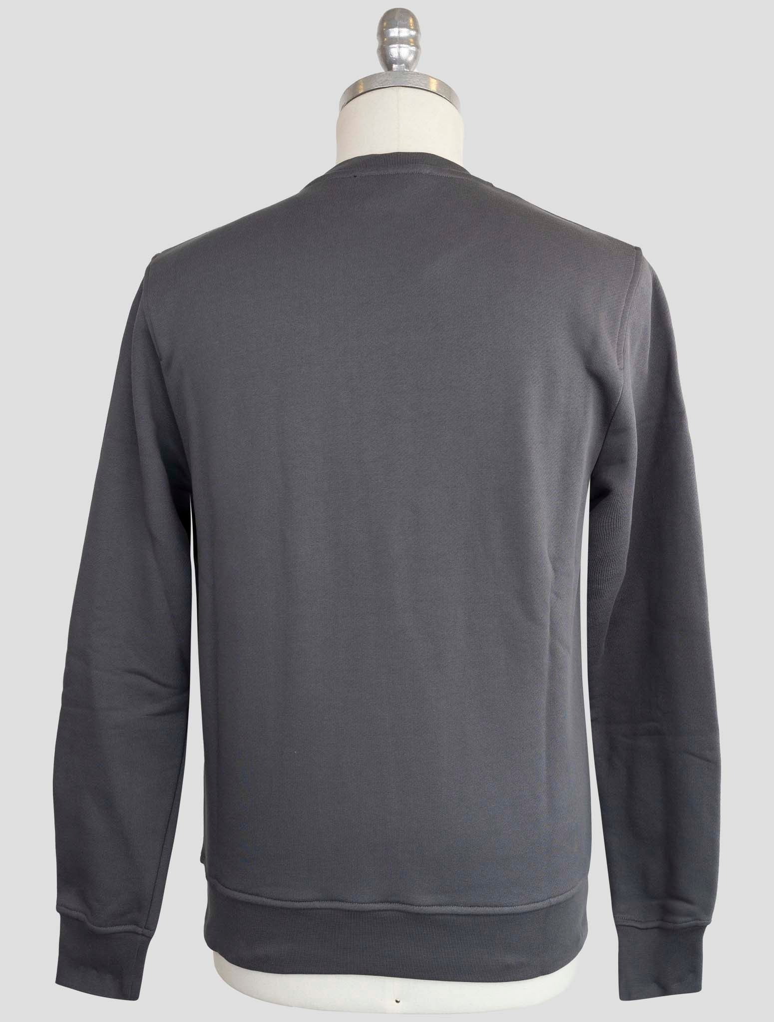 Kiton Knt Gray Cotton Sweater Crewneck