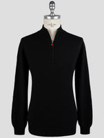 Kiton Black Cashmere Sweater Polo