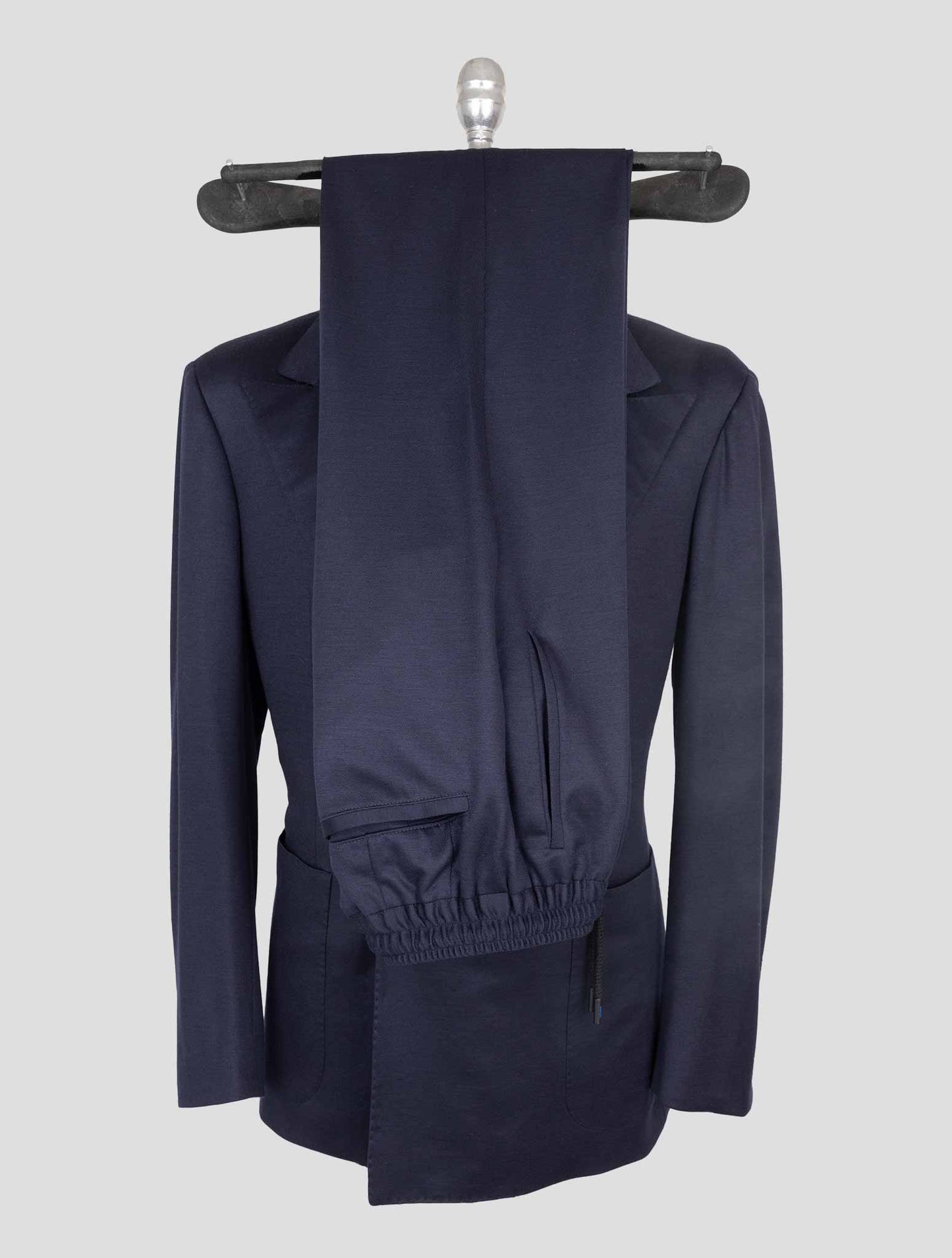 Kiton Knt Blue Wool Double Breasted Suit