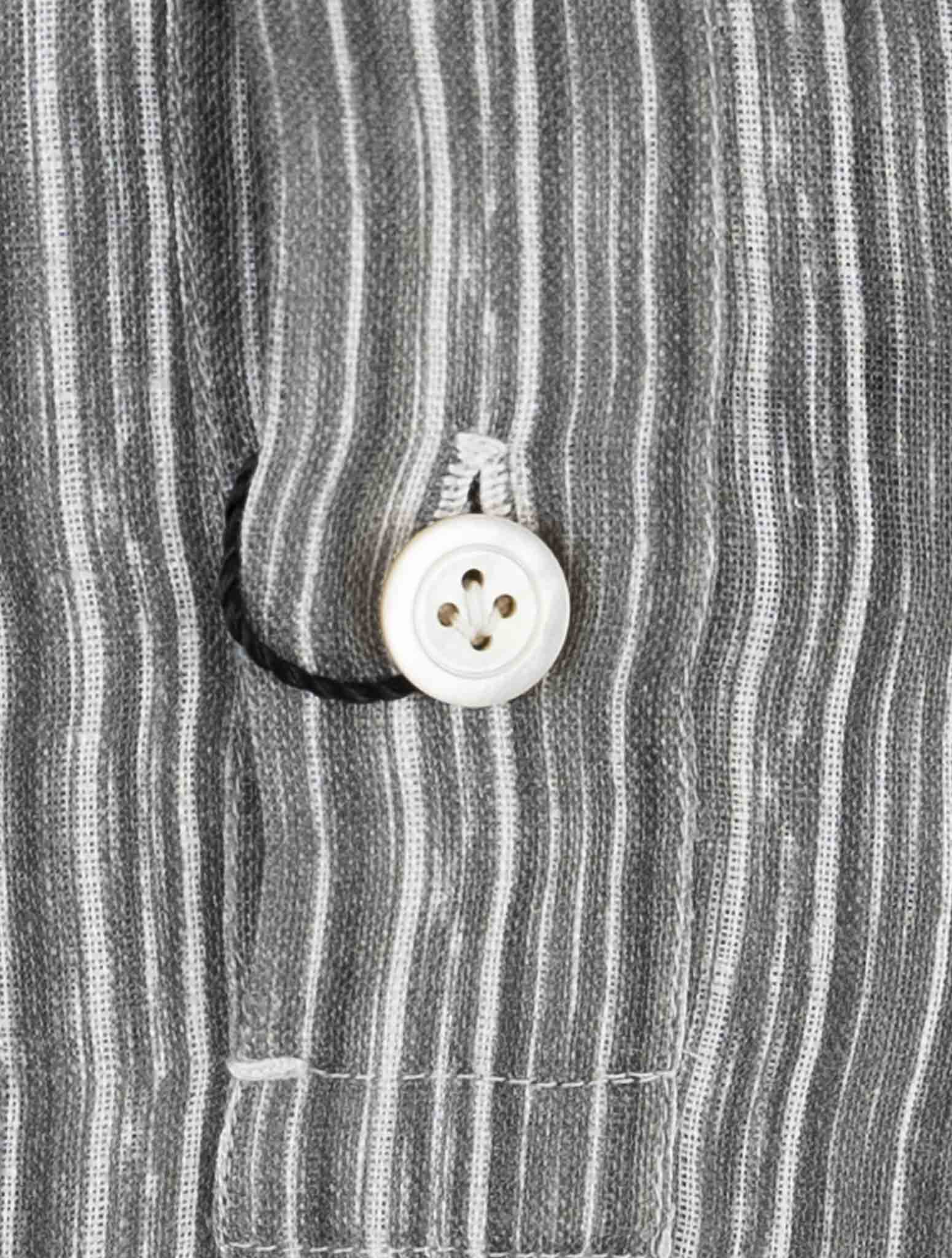 Kiton Green White Linen Sweater Polo