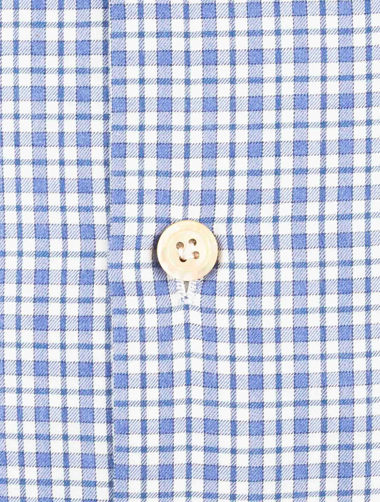 Kiton Blue White Cotton Shirt