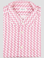 Kiton Red White Cotton Shirt