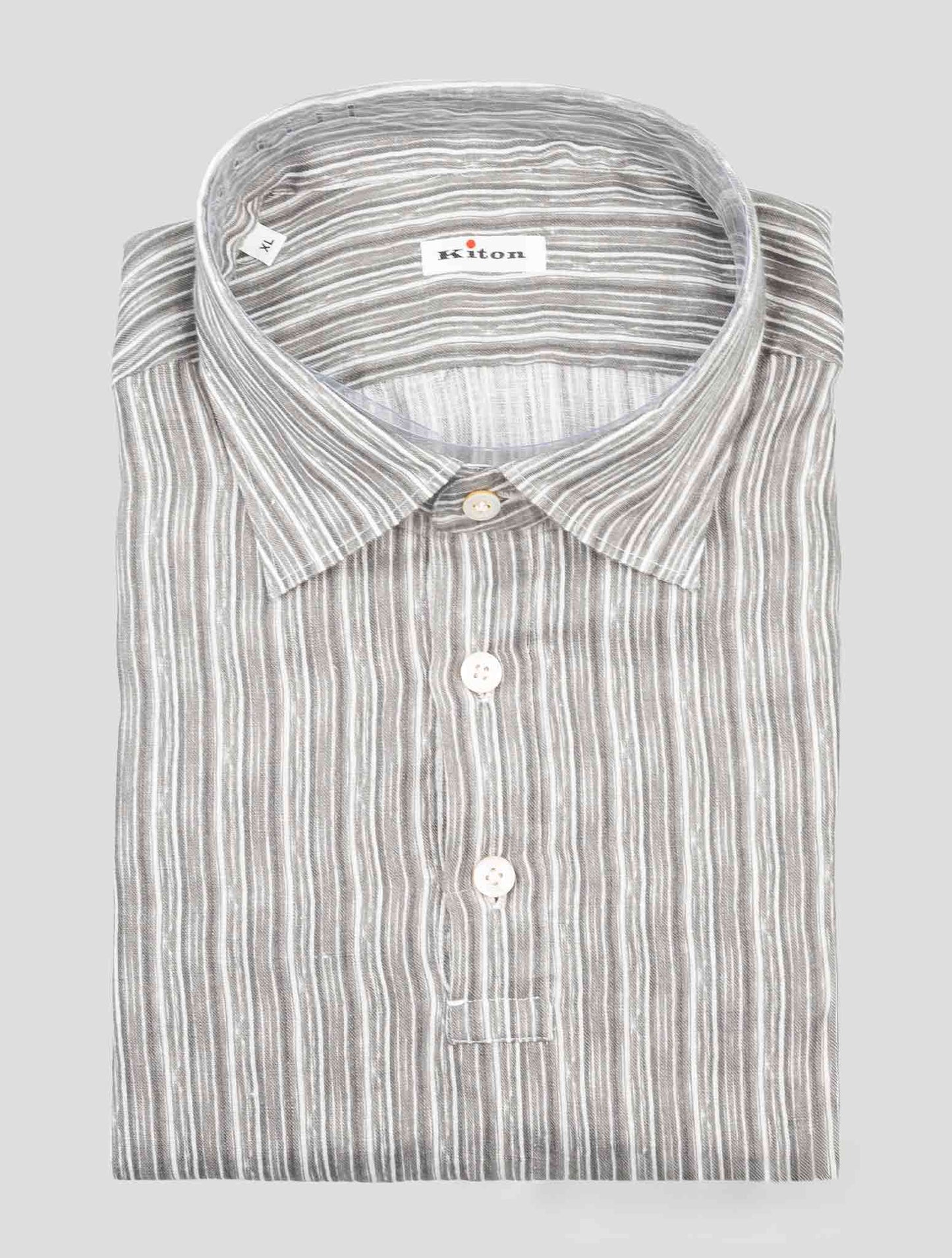 Kiton Multicolor Cotton Linen Sweater Polo