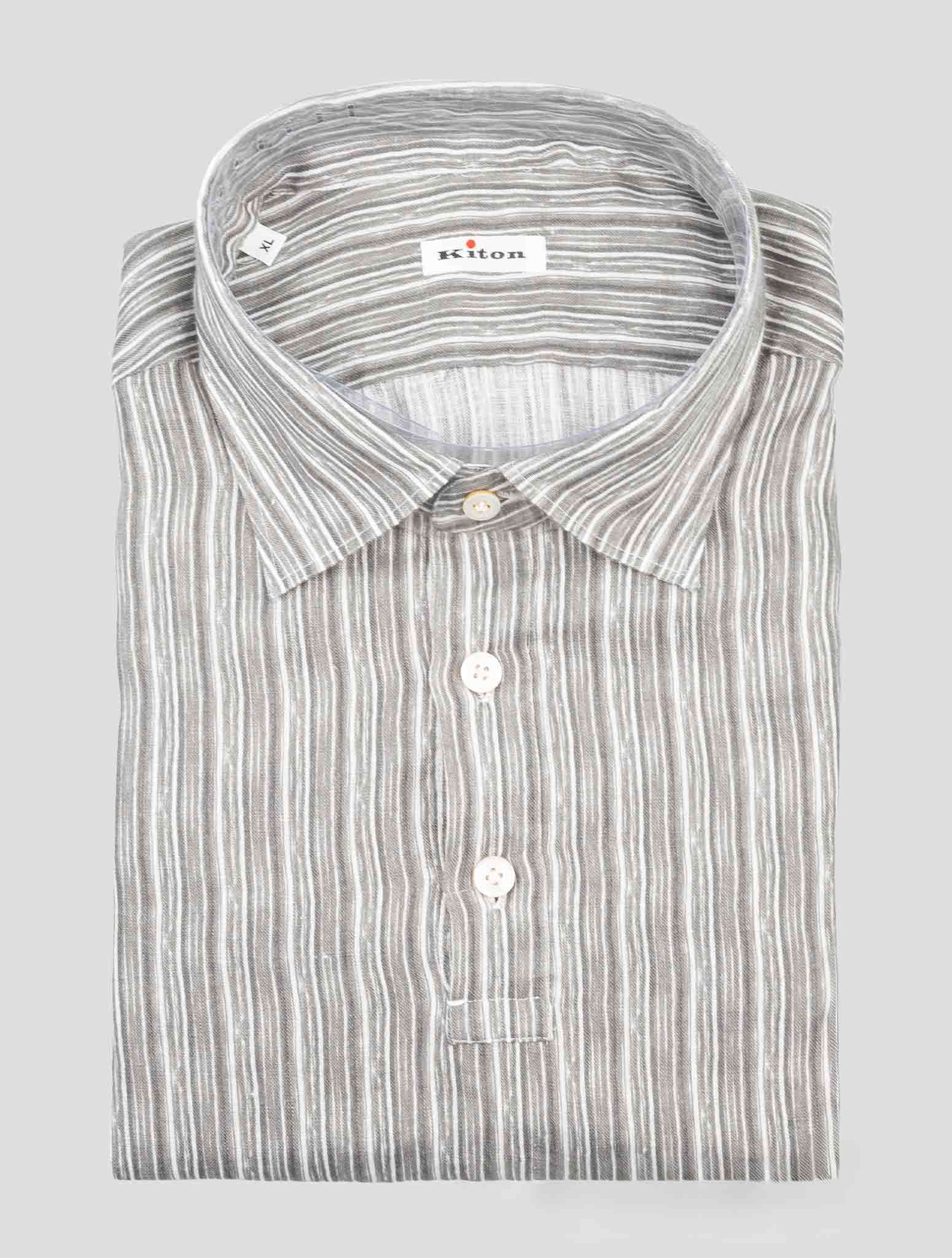 Kiton Multicolor Cotton Linen Sweater Polo