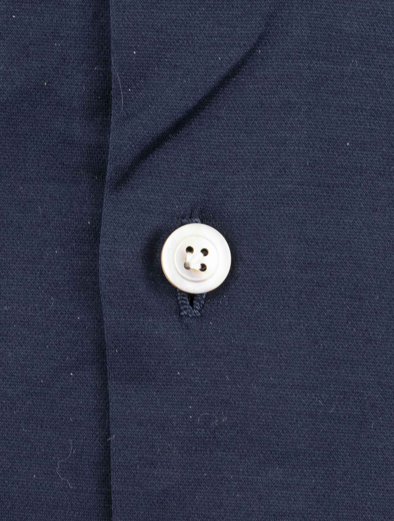 Kiton Blue Cotton Shirt