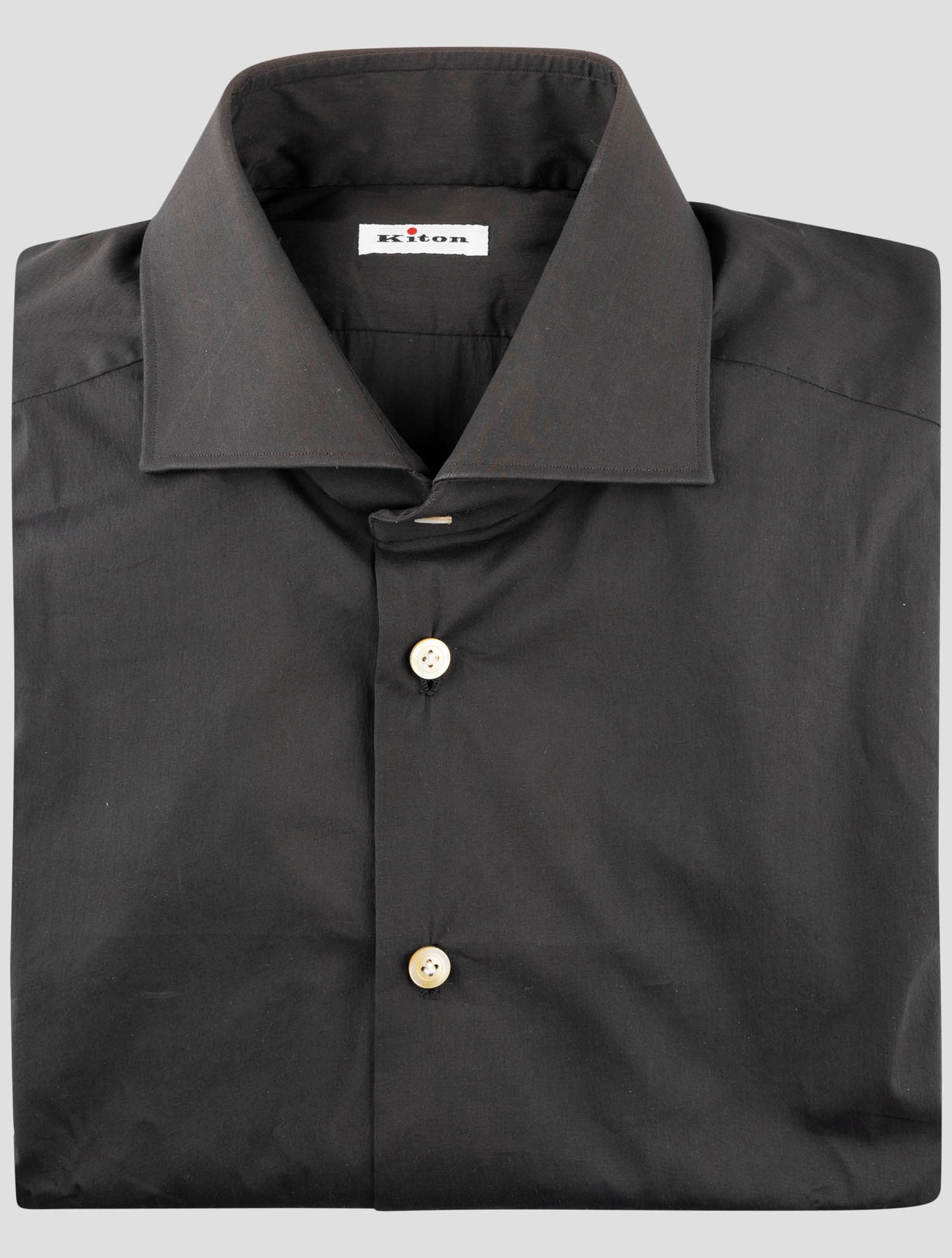 Kiton Black Cotton Pa Ea Shirt