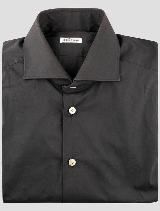 Kiton Black Cotton Pa Ea Shirt