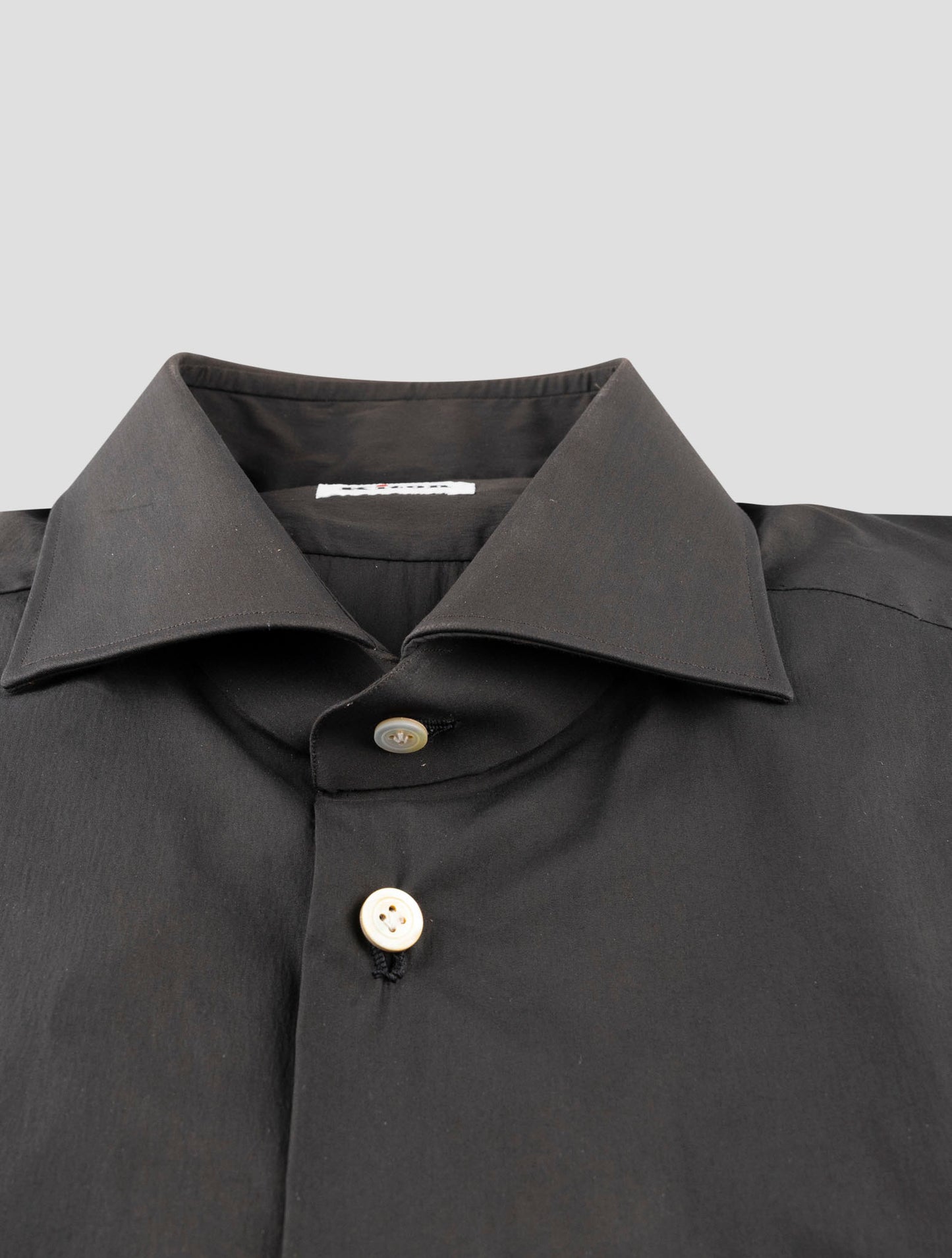 Kiton Black Cotton Pa Ea Shirt