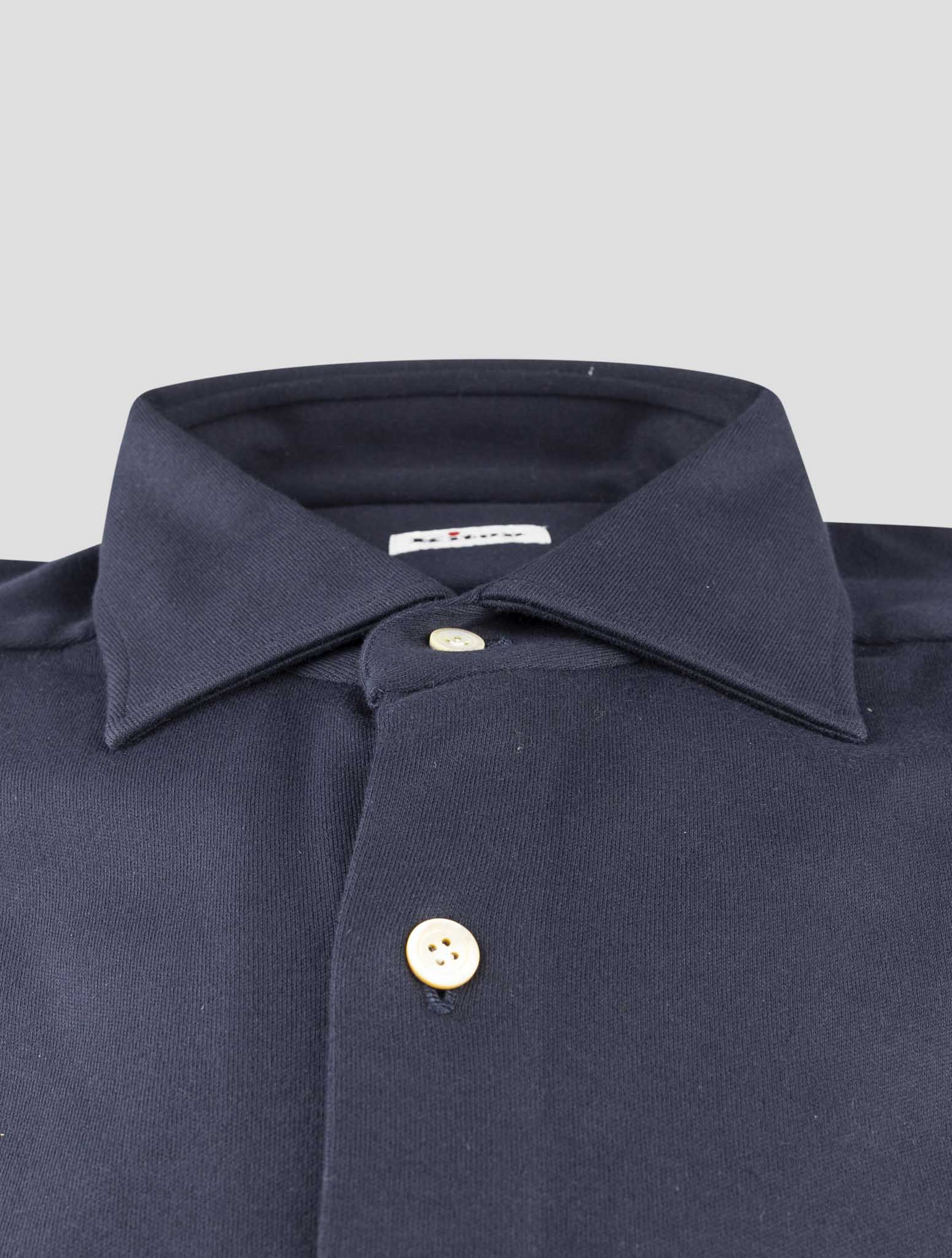 Kiton Blue Cotton Shirt