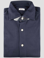 Kiton Blue Cotton Shirt