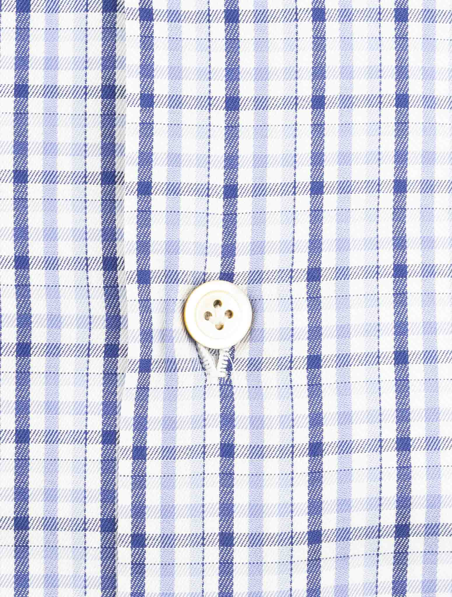 Kiton Blue Cotton Shirt