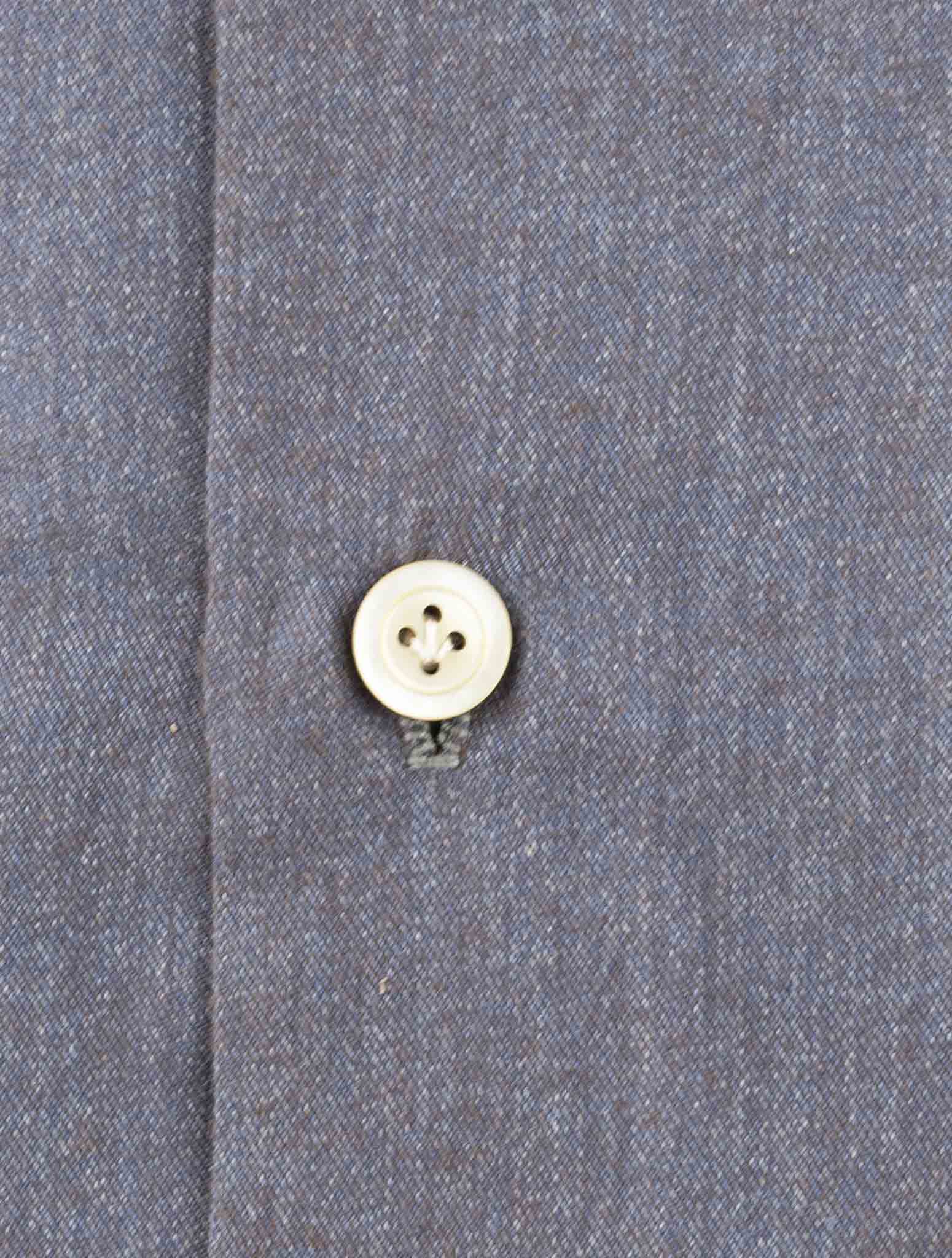 Kiton Blue Brown Cotton Shirt