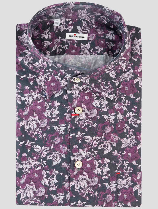 Kiton Multicolor Cotton Shirt