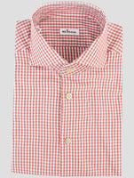 Kiton Red White Cotton Shirt